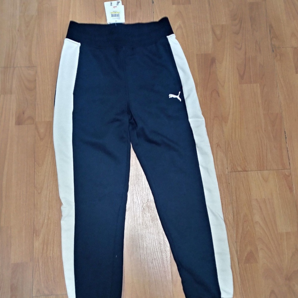 Puma Ladies' Sweat Jogger Pant, Black/Marshmallow - Picture 2 of 8